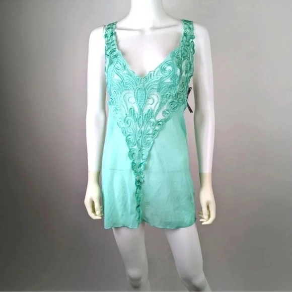 Elegant Turquoise Lace Nightie NWT - Picture 1 of 9